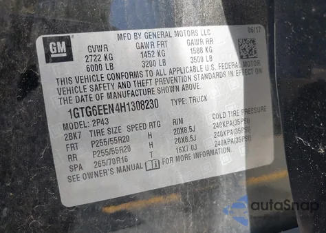 2017 GMC Canyon Denali from USA, damaged, VIN 1GTG6EEN4H1308230